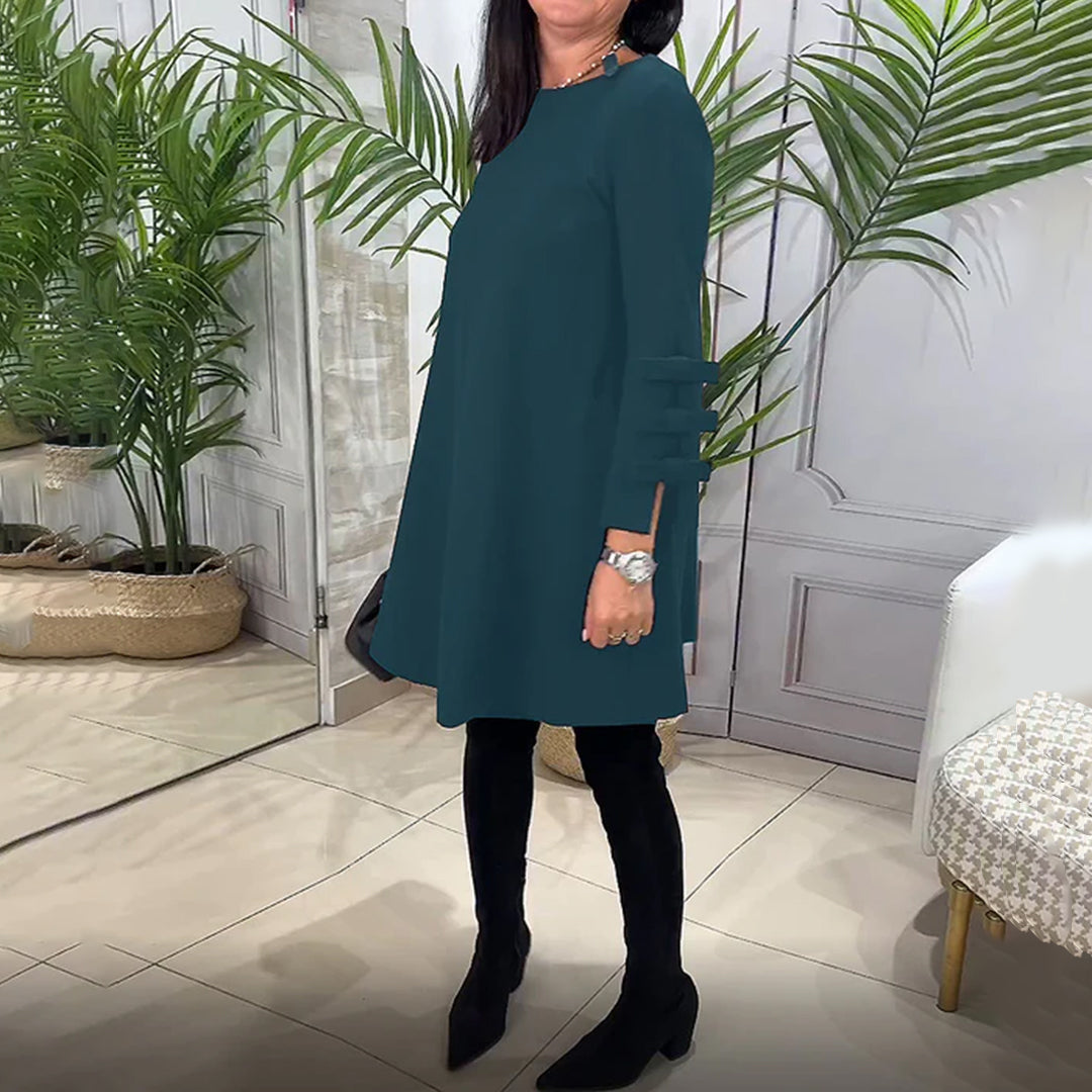 LAURENTIA - Casual zomerjurk met lange mouwen