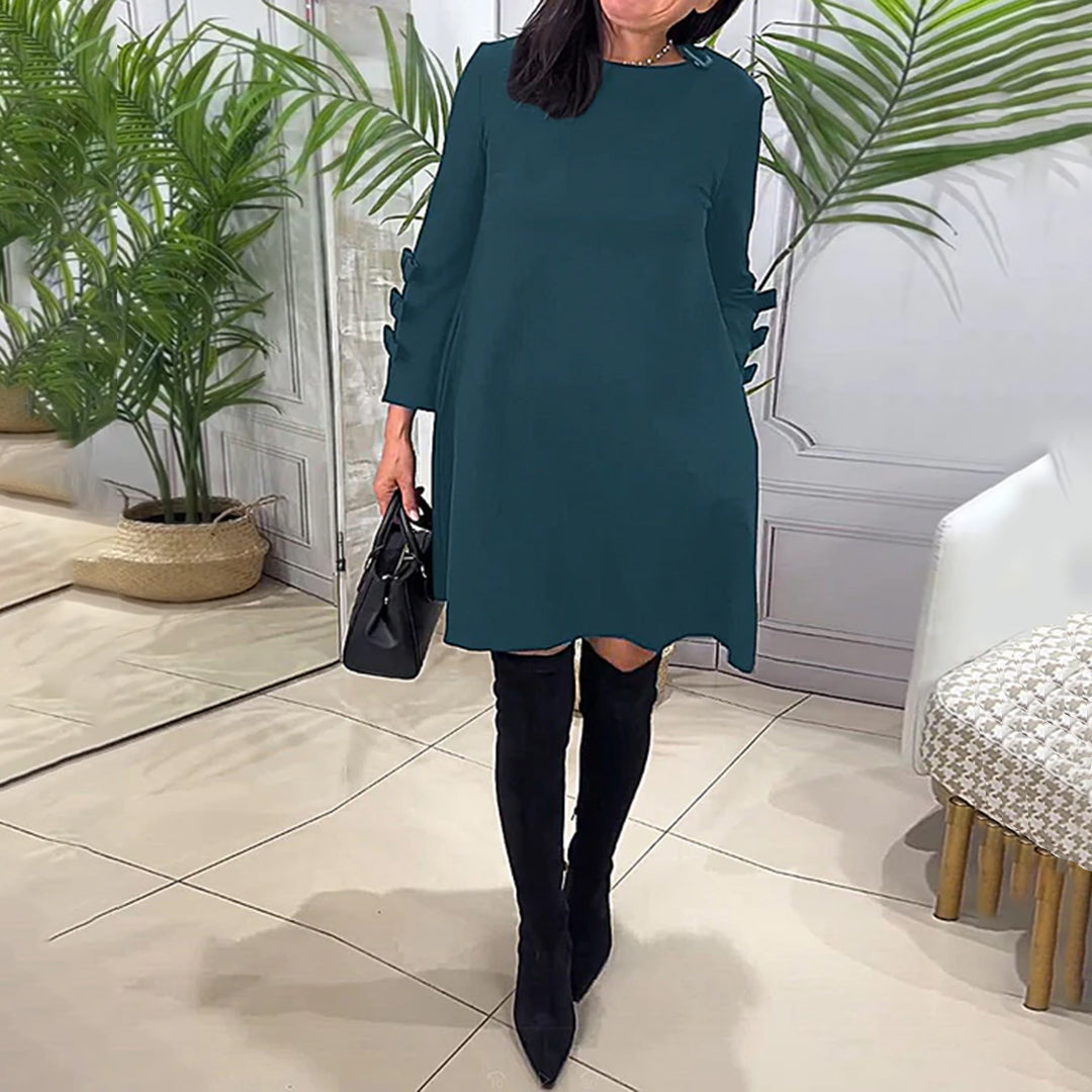 LAURENTIA - Casual zomerjurk met lange mouwen