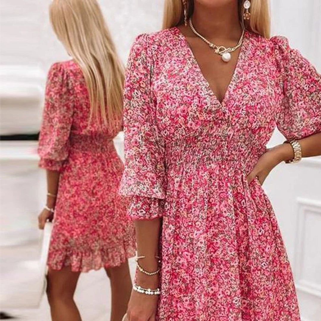 JANNINE - Luchtige midi zomerjurk voor dames