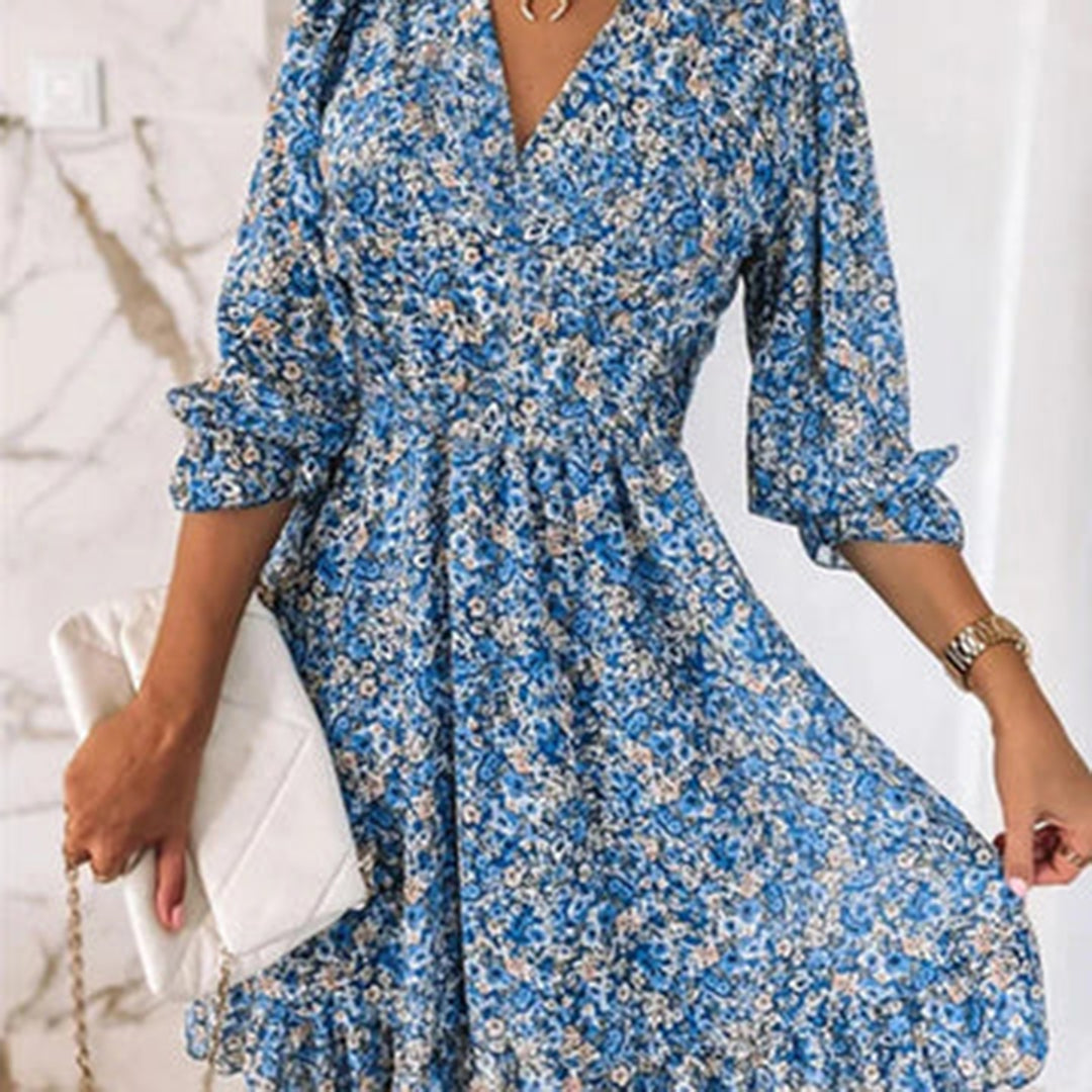 JANNINE - Luchtige midi zomerjurk voor dames