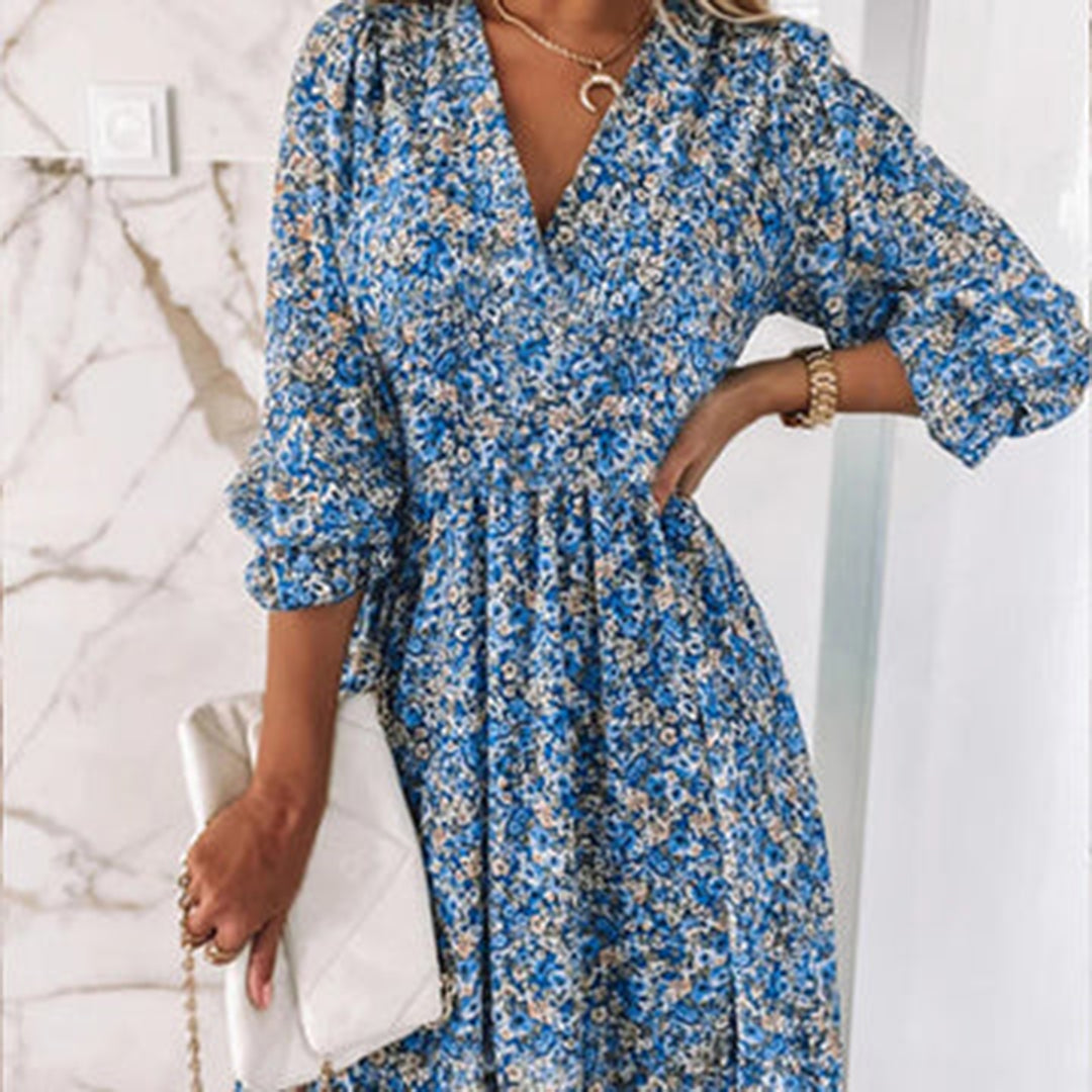 JANNINE - Luchtige midi zomerjurk voor dames