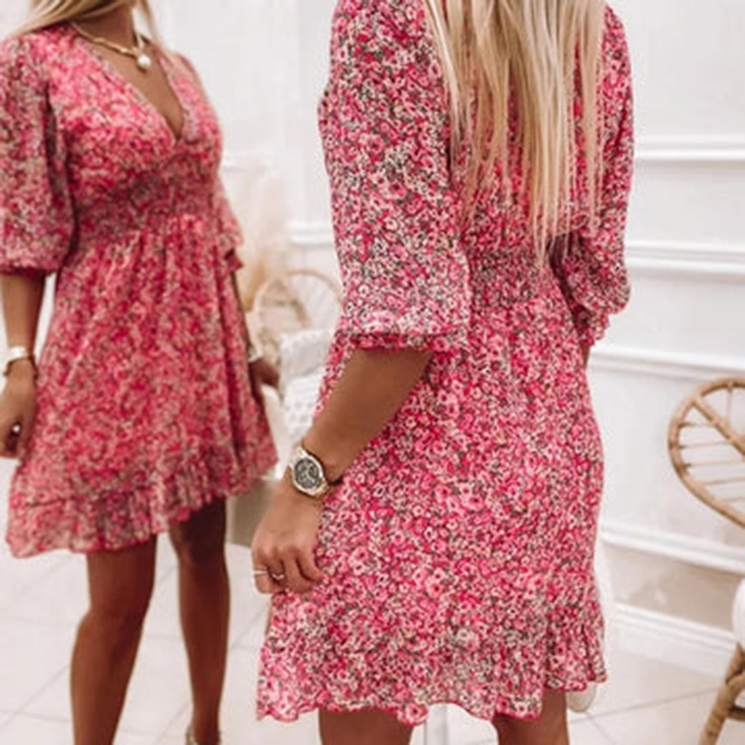JANNINE - Luchtige midi zomerjurk voor dames