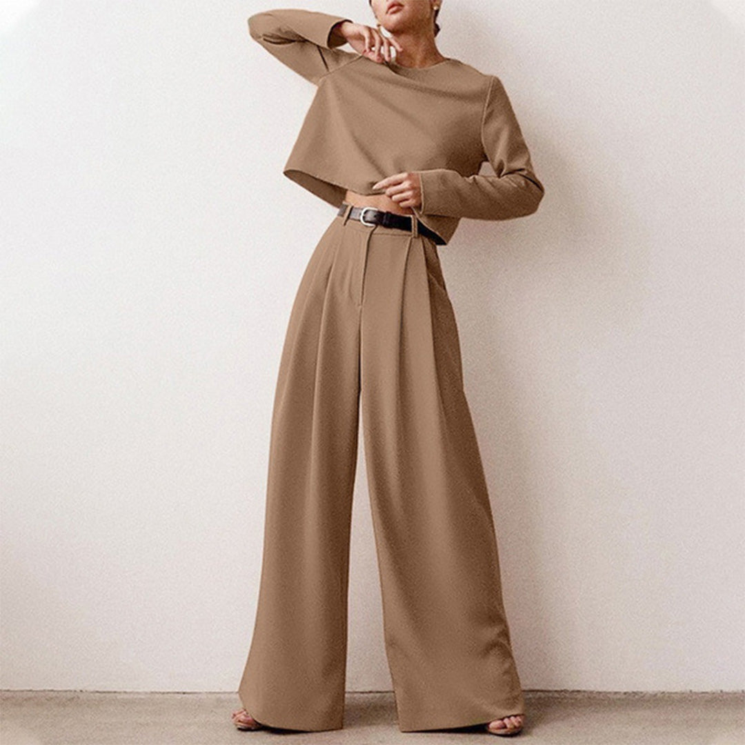 KAMIYAH - Elegante zomerse tweedelige palazzo set