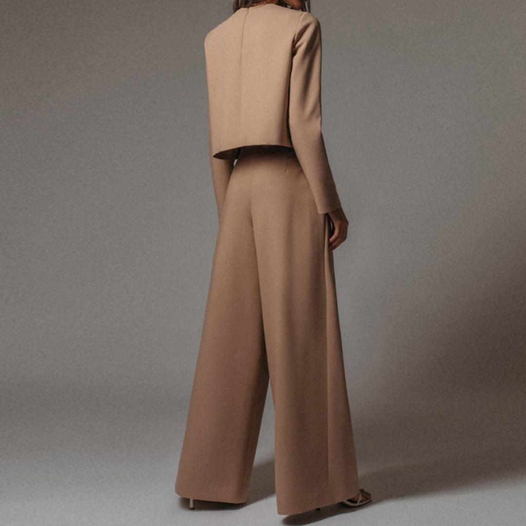 KAMIYAH - Elegante zomerse tweedelige palazzo set