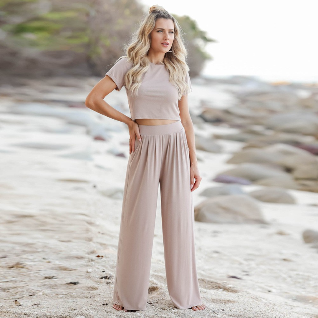 JULIETTE - Comfortabel shirt en broek set voor de zomer
