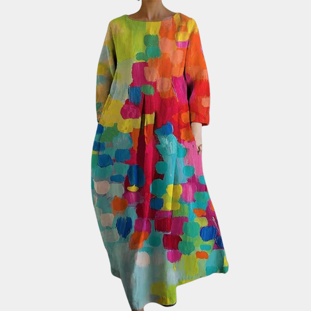 Kleurrijke zomerse casual damesjurk