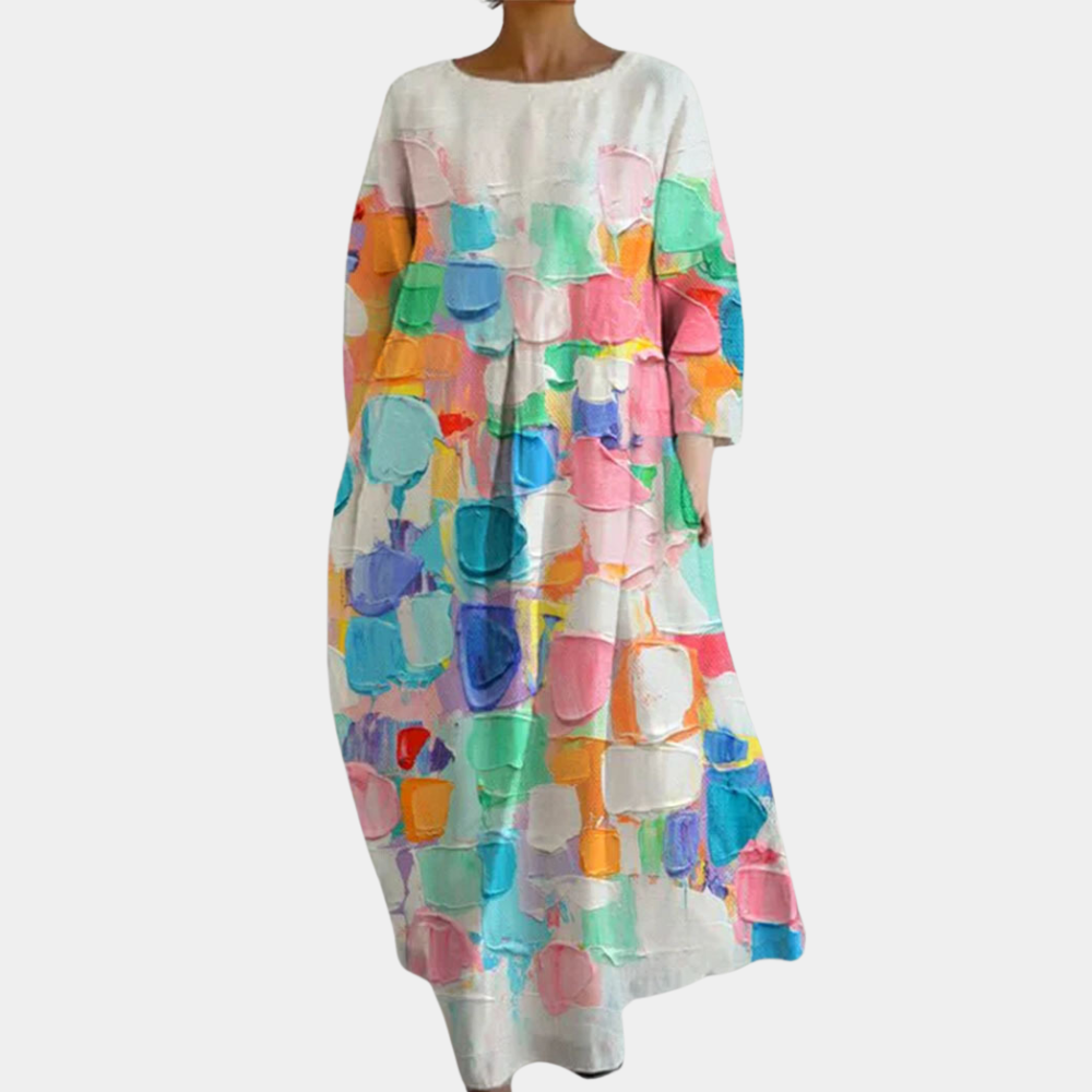 Kleurrijke zomerse casual damesjurk