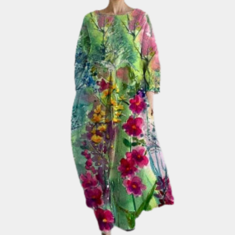 Kleurrijke zomerse casual damesjurk