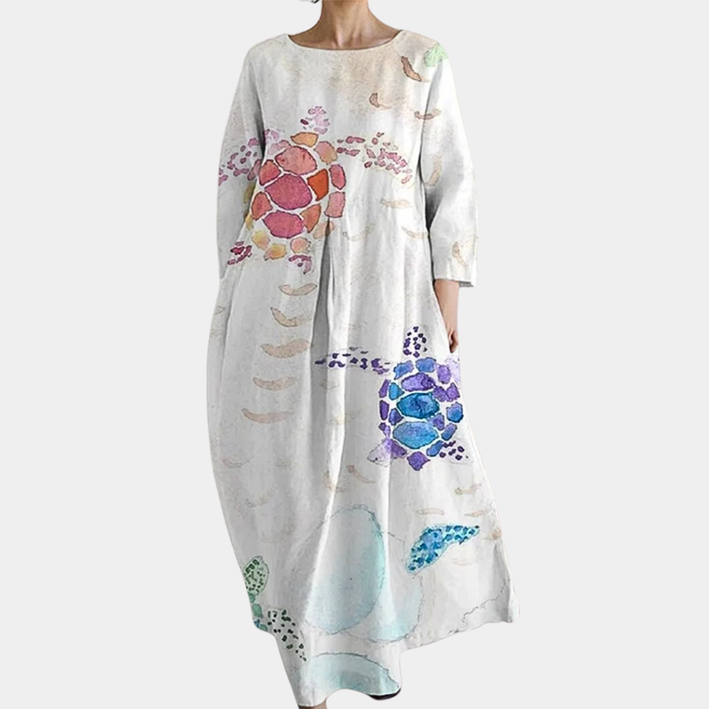 Kleurrijke zomerse casual damesjurk