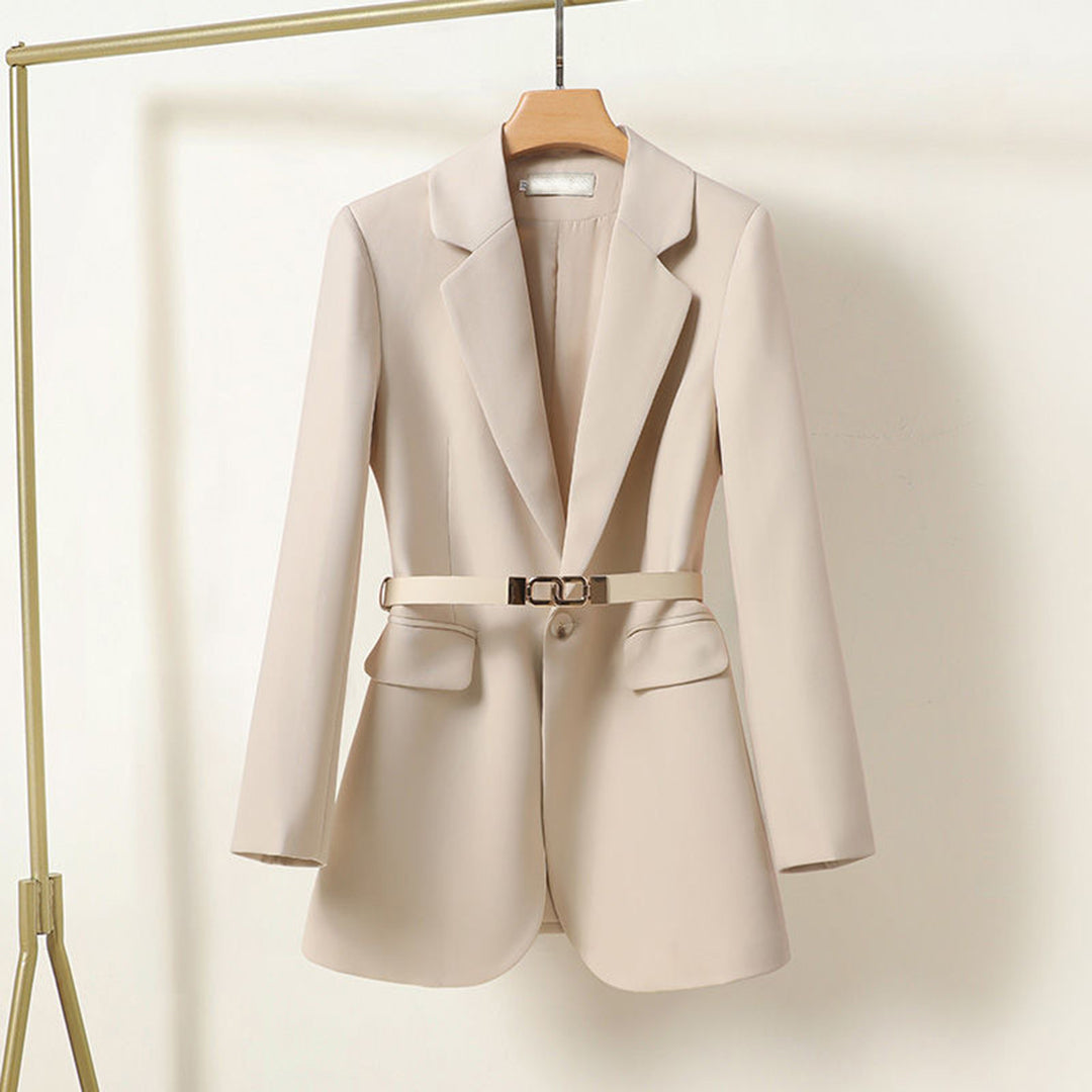LISA - Luchtige lange blazer met riem voor dames, perfect voor de zomer
