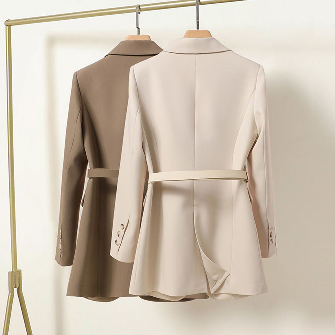 LISA - Luchtige lange blazer met riem voor dames, perfect voor de zomer