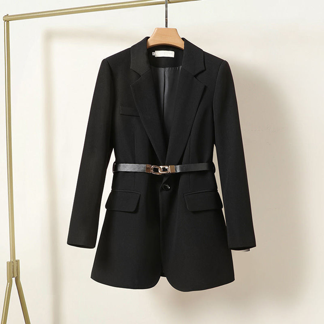 LISA - Luchtige lange blazer met riem voor dames, perfect voor de zomer