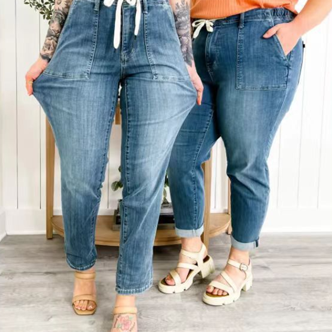 LACEY - Rekbaar zomer joggerbroek