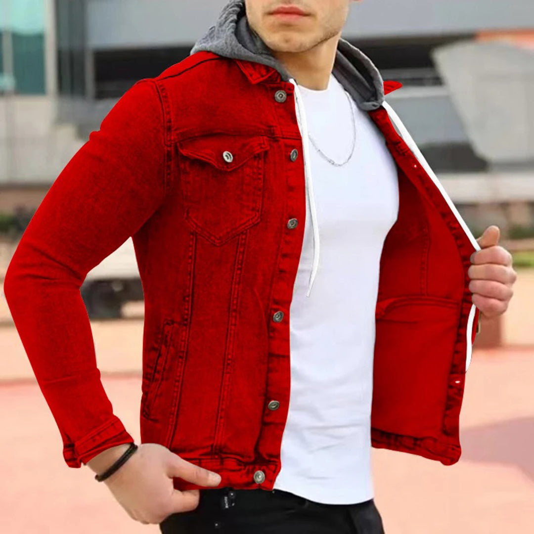 KORATH - Zomerse denim hoodie shirt
