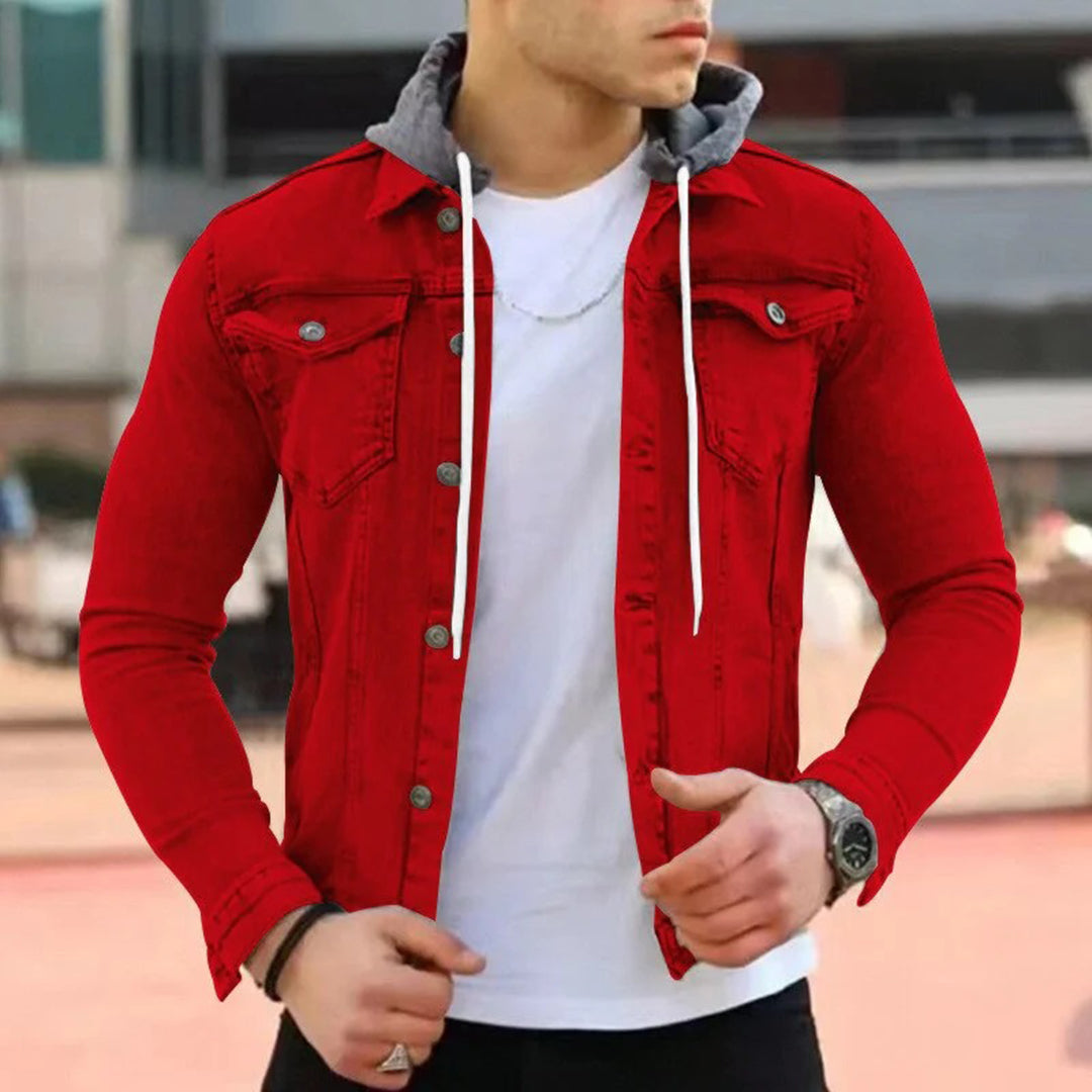 KORATH - Zomerse denim hoodie shirt