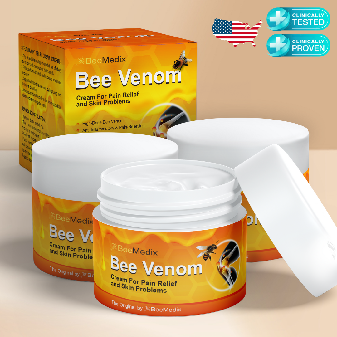 BeeMedix Bee Venom Cream For Pain Relief And Skin Problems (3.5 fl. oz.)