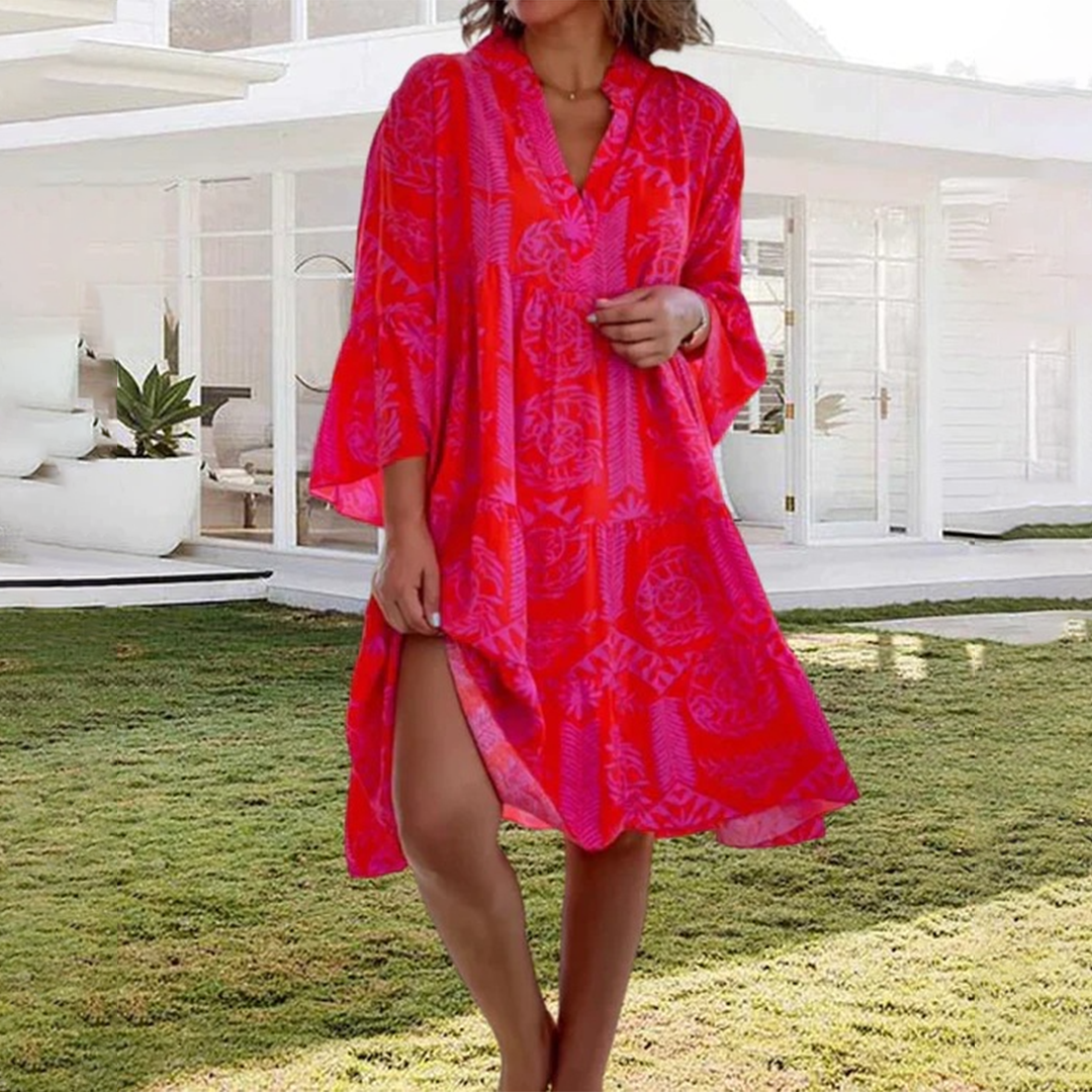 KATALEYA - Casual zomerse lente/zomer midi-jurk