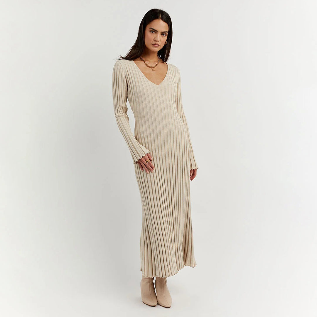 ABIGAIL - Luchtige gebreide maxi zomerjurk