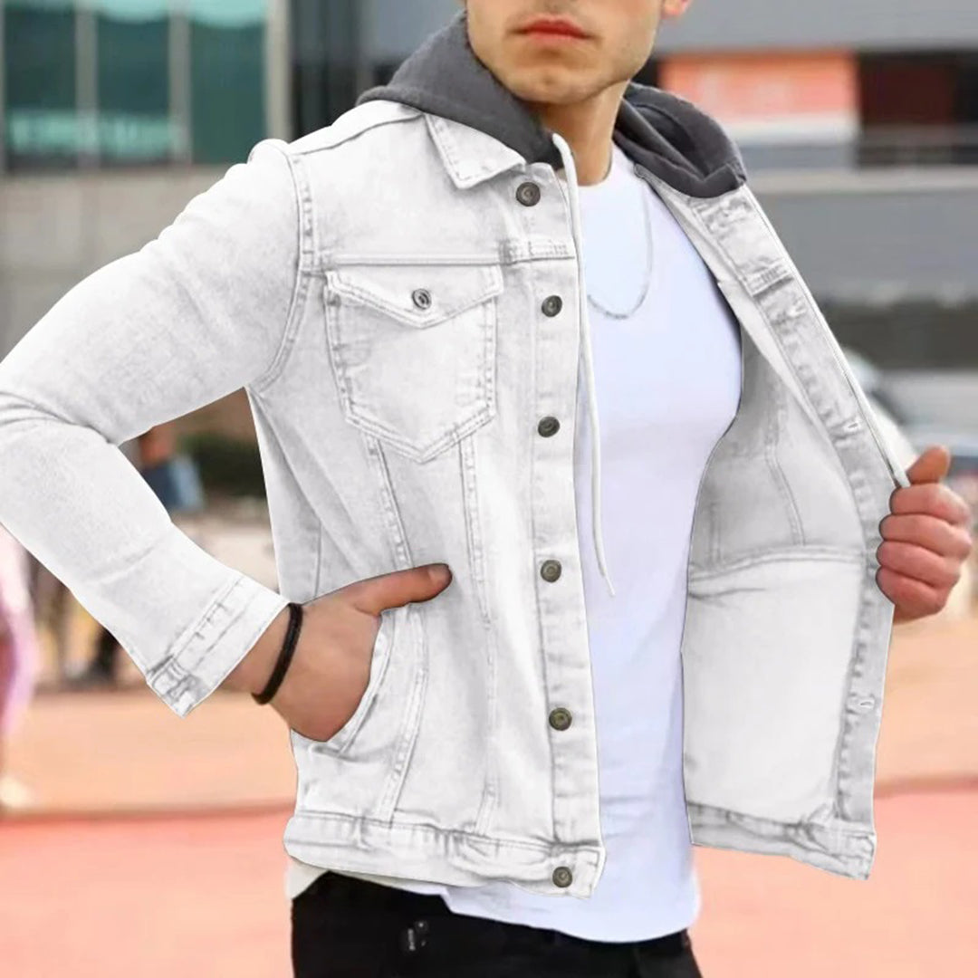 KORATH - Zomerse denim hoodie shirt