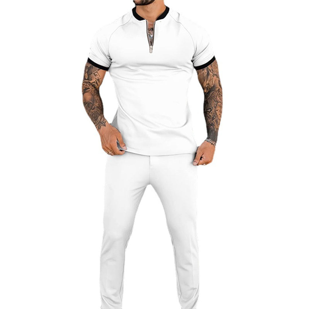 ALEC - Slanke pasvorm casual set voor de zomer