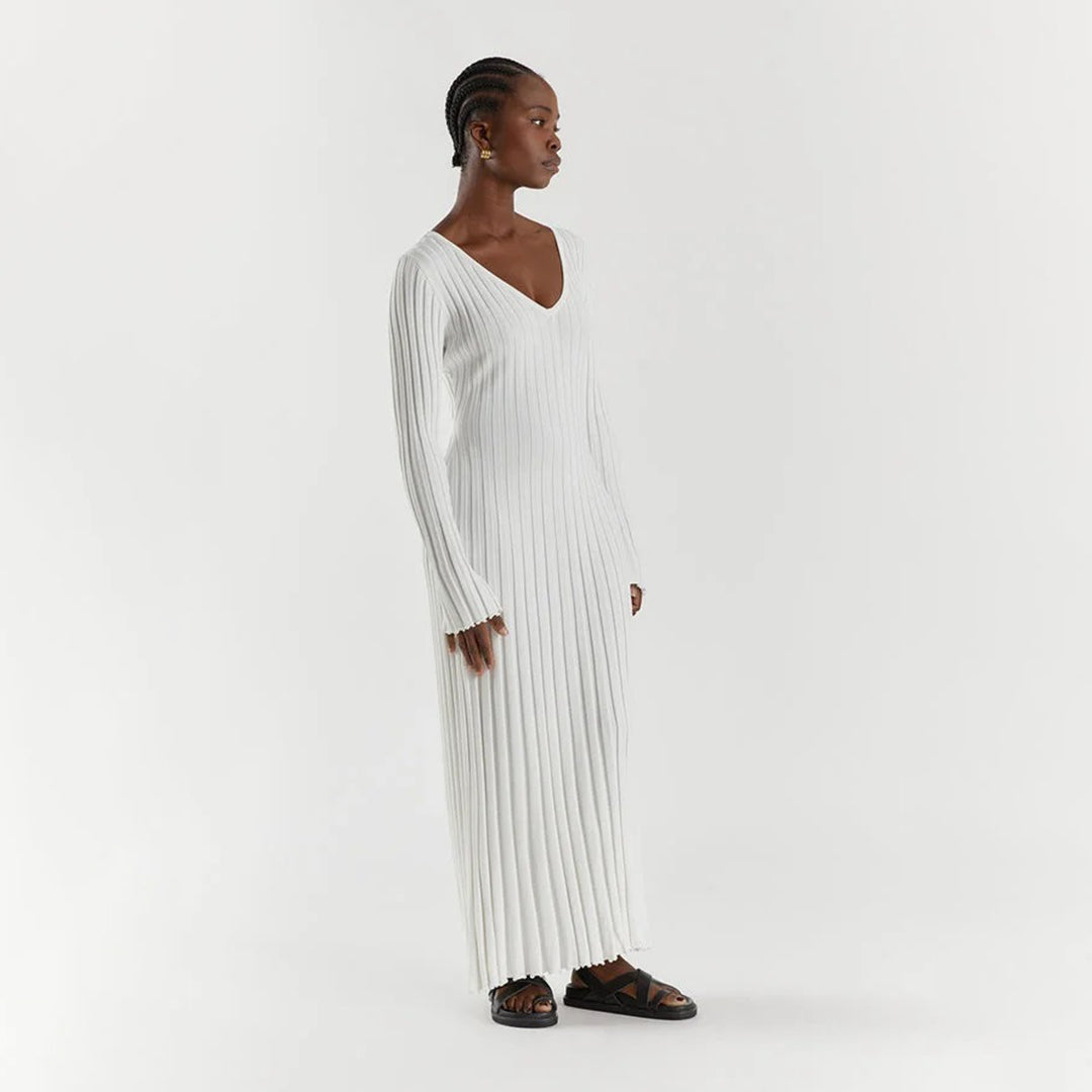ABIGAIL - Luchtige gebreide maxi zomerjurk