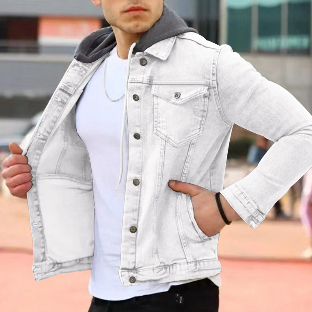 KORATH - Zomerse denim hoodie shirt