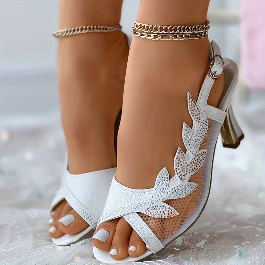 JOHANNA - Vrouwen Mesh Hoge Hak Sandalen voor de Zomer