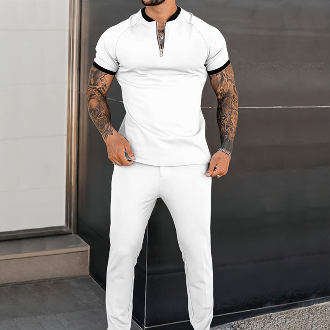 ALEC - Slanke pasvorm casual set voor de zomer