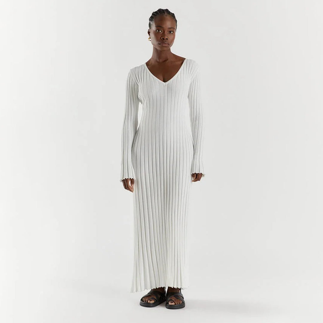 ABIGAIL - Luchtige gebreide maxi zomerjurk