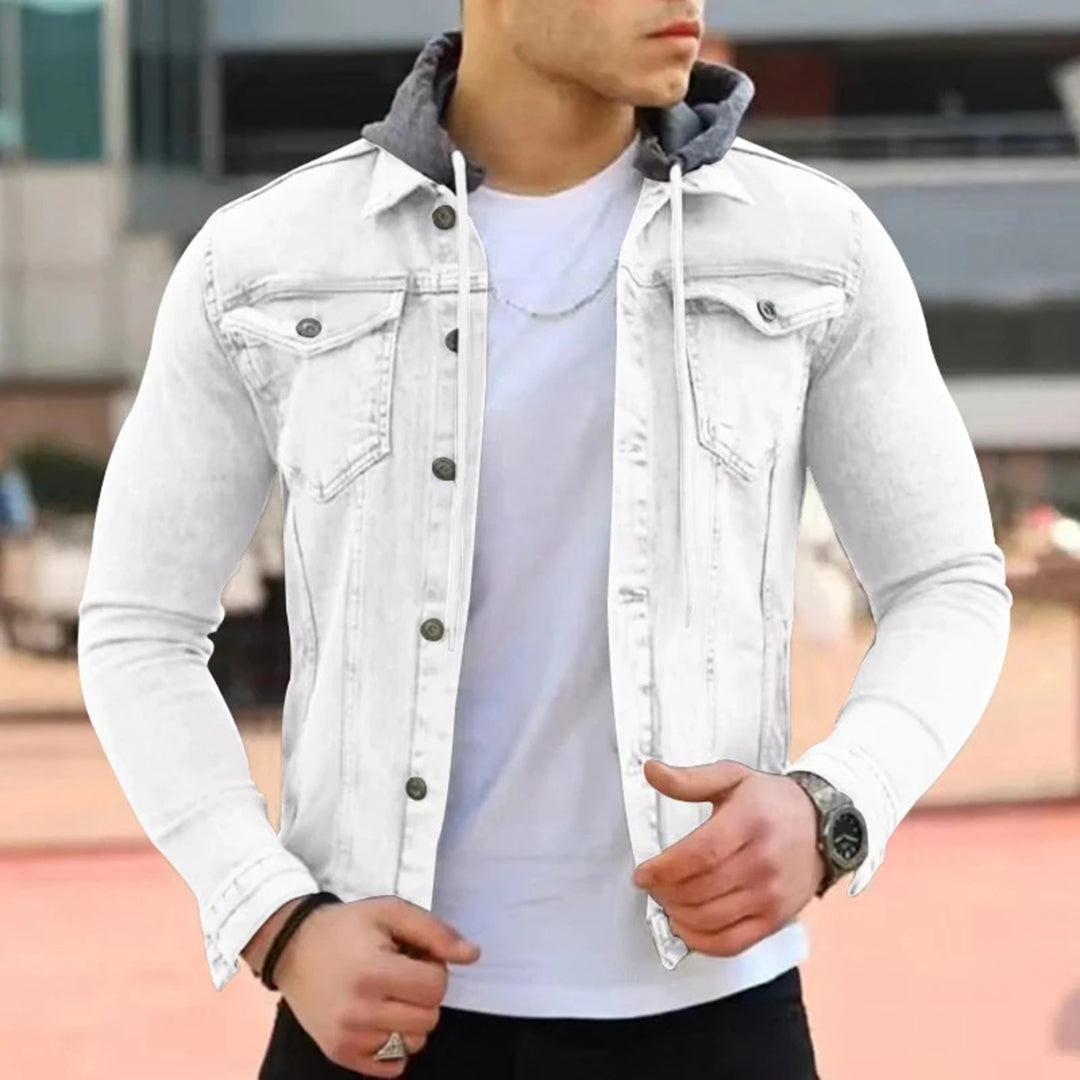 KORATH - Zomerse denim hoodie shirt