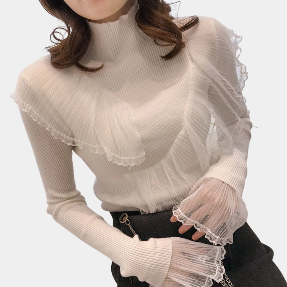 KATRESA - Elegante Luchtige Kanten Trui voor Dames - Perfect voor de Zomer