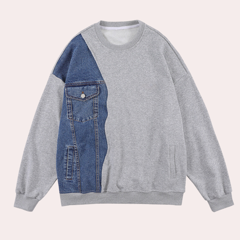 JOEL - Geraffineerde Denim Zomerse Trui voor Heren